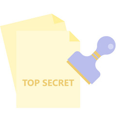 Top Secrete Police Report Icon Flat