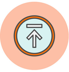 Up Arrow Line Filled Circle Icon