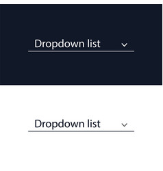 Drop-down List For The Website User Interface