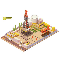 Isometric Oil And Gas Land Drilling Rig