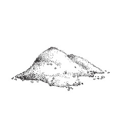 Pile Finely Ground Sea Salt Engraving