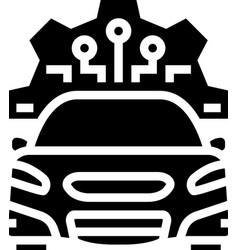 Automatic Car System Glyph Icon