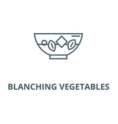 Blanching Vegetables Line Icon