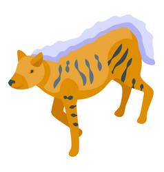 Gold Hyena Icon Isometric Wild Animal