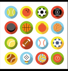 Set Of Flat Sports Icons