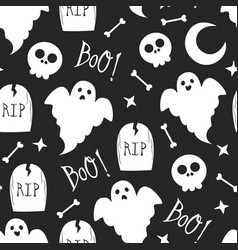 Seamless pattern with evil skull Royalty Free Vector Image