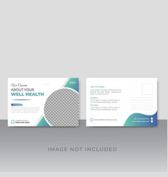 Clean Medical Postcard Template Design