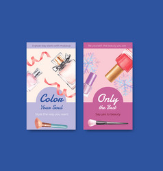 Instagram Template With Makeup Concept Design