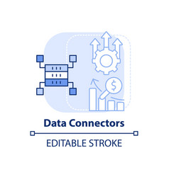 Data Connectors Light Blue Concept Icon