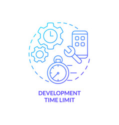 Development Time Limit Blue Gradient Concept Icon