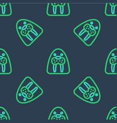 Line Walrus Animal Icon Isolated Seamless Pattern