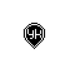 Yk Pixel Art Initial Logo