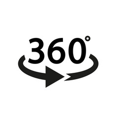 360 Degree Arrow Icon With Degree Arrow Icon