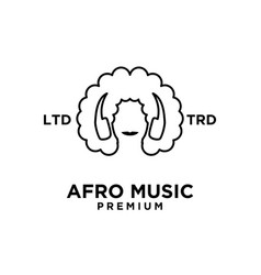 Afro Music Line Logo Design