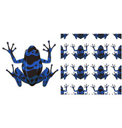 Blue Poison Dart Frog Isolated On White