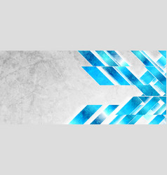 Bright Blue Shapes Grunge Tech Geometric Abstract