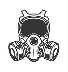 Gas mask isolated on white background biohazard Vector Image