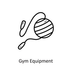 Gym Equipment Outline Icon Design