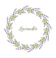 Lavender Floral Hand Drawn Wreath