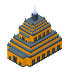 Myanmar Building Icon Isometric Asia Flag