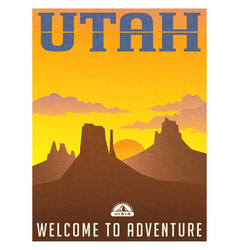 Utah Monument Valley Travel Poster