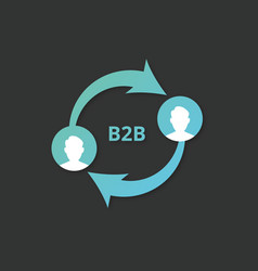 B2b Icon On Grey Background Business To Business