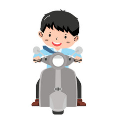 Businessman Driving Front View Motorbike