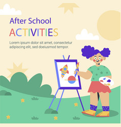 Flat After School Activities Posts Collection