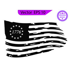 Betsy Ross 1776 13 Stars Distressed Us Flag