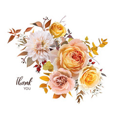 Chic Autumn Fall Thank You Greeting Card