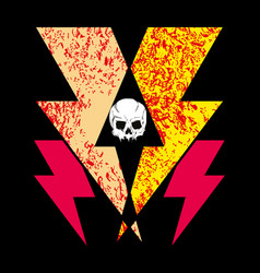 Electric Shock Symbol And Skull