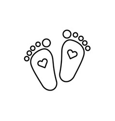 Linear Child Feet Icon