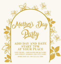 Mothers Day Party Poster Flyer Design