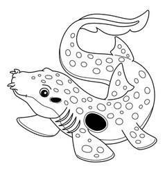 Epaulette Shark Isolated Coloring Page For Kids