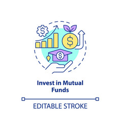 Invest In Mutual Funds Concept Icon