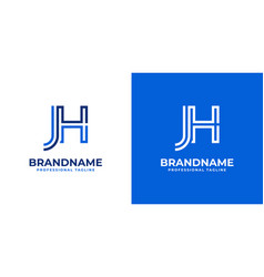 Letter Jh Line Monogram Logo