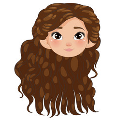 A Girl With Long Curly Brown Hair