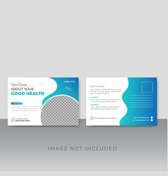 Clean Medical Postcard Template Design