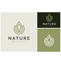 Natural Fresh Water Drop Droplet Flower Logo