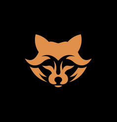 Animal Racoon Head Simple Logo Design