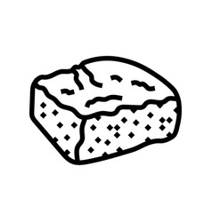 Brownie Square Sweet Food Line Icon