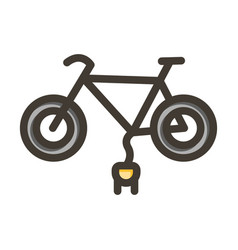 Electric Bicycle Thick Line Filled Colors Icon