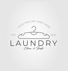 Hanger For Laundry Or Clothes Wash Logo Design