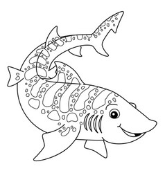 Leopard Shark Isolated Coloring Page For Kids