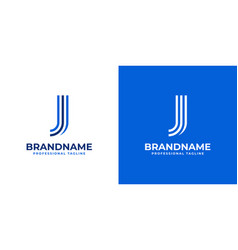 Letter Jj Line Monogram Logo Suitable For Any