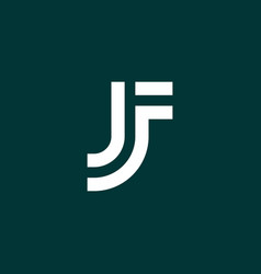 Modern Jf Monogram Letter Logo Design