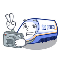 Photographer Shinkansen Train Isolated