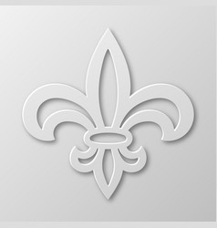 Realistic Paper 3d Fleur De Lis Closeup On