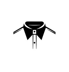 Simple Black And White Collar Shirt Design Icon