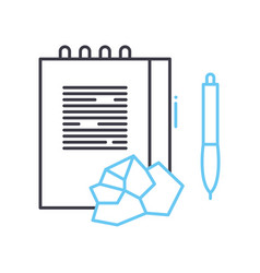 Story Screenwriting Line Icon Outline Symbol